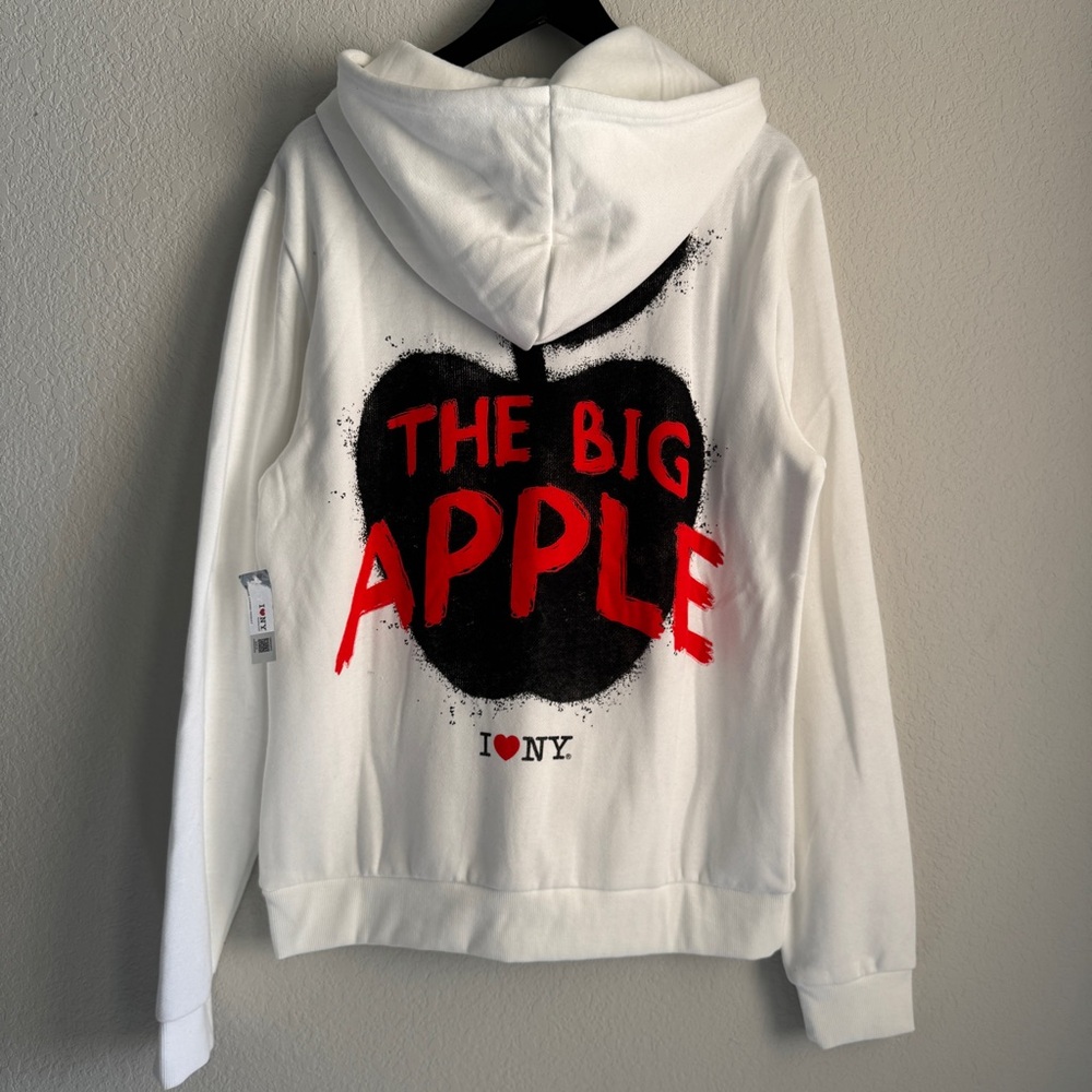I Love NY Graphic Hoodie / White I❤️NY / Size M / NWT
